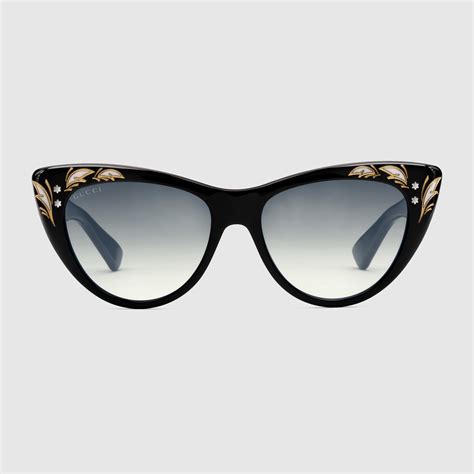 gucci oversized jeweled metal cat eye sunglasses|best designer cat eye sunglasses.